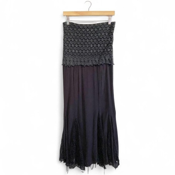 Free People Dresses & Skirts - Free People lace midi dress with fringe